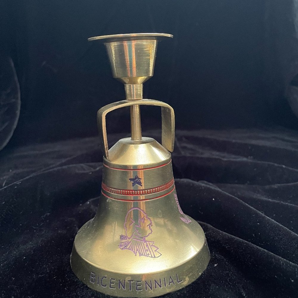 Brass Bicentennial Bell Candle Holder by Bells of Sarna India